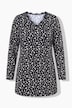 Longshirt, Paisleymuster, A-Linie, V-Ausschnitt, Langarm