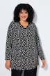 Longshirt, Paisleymuster, A-Linie, V-Ausschnitt, Langarm