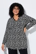 Longshirt, Paisleymuster, A-Linie, V-Ausschnitt, Langarm
