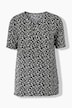 T-shirt, z nadrukiem, krój w kształcie litery A, dekolt w serek, krótki rękaw