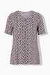 T-shirt, z nadrukiem, krój w kształcie litery A, dekolt w serek, krótki rękaw