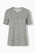 T-shirt, z nadrukiem, krój w kształcie litery A, dekolt w serek, krótki rękaw