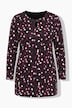 Longshirt, Punkte, A-Linie, Rundhals, Langarm