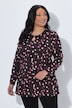 Longshirt, Punkte, A-Linie, Rundhals, Langarm