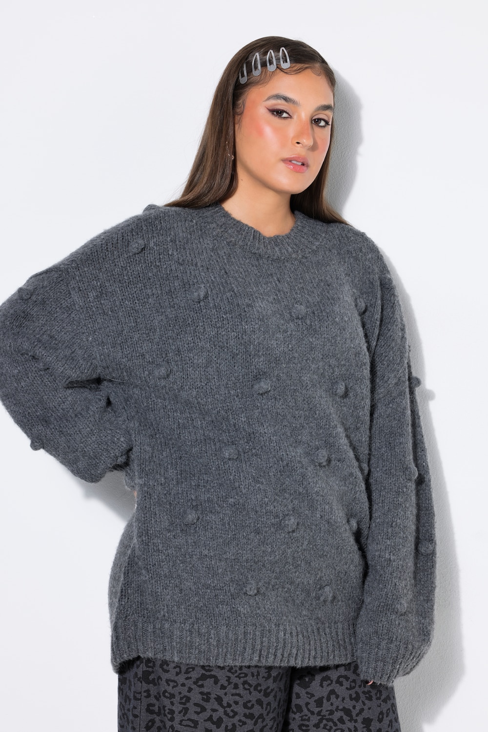 Pullover, Oversize Shape, 3D-Bubbles