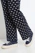 Pantalon en maille de coton bio, motif graphique, coupe Barrel et taille élastique