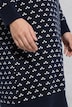 Sukienka z dzianiny, w kropki, półgolf, długi rękaw