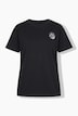 T-Shirt, Boxy Fit, Pailletten, Smiley-Patch, Halbarm