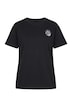 T-Shirt, Boxy Fit, Pailletten, Smiley-Patch, Halbarm