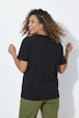 T-Shirt, Boxy Fit, Pailletten, Smiley-Patch, Halbarm