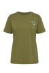 T-Shirt, Boxy Fit, Pailletten, Smiley-Patch, Halbarm