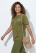 T-shirt, boxy fit, pailletten, smiley-patch, korte mouwen