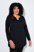 Longshirt, Stickerei, A-Linie, Tunika-Ausschnitt, Langarm