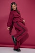 Sweathose, Wide Legs, Leostreifen, Elastikbund