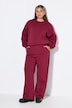Sweathose, Wide Legs, Leostreifen, Elastikbund