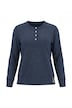 Shirt, Herzen/Ringel, Henley-Ausschnitt, Langarm, Biobaumwolle
