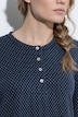 T-shirt en coton bio, cœurs / rayures, encolure Henley et manches longues