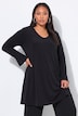 Longshirt, Volantärmel, A-Linie, V-Ausschnitt, Langarm