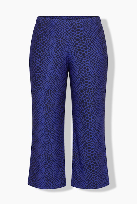 Pantalon en jersey, motif peau de serpent, jambe large et taille élastique