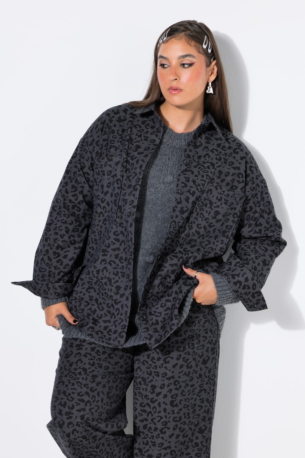 Hemd, Oversize Shape, Leo, Langarm