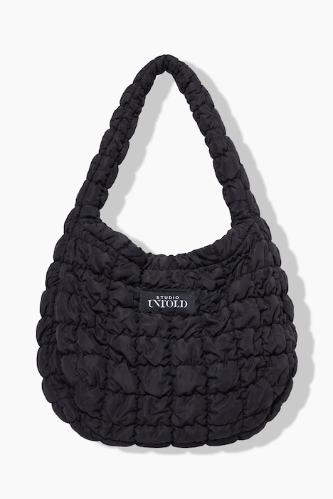Stepp-Tasche, 3D-Stepp, Schulterriemen, Zippfach