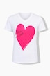 T-Shirt, Komfort Fit, rotes Herz, Halbarm