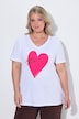 T-Shirt, Komfort Fit, rotes Herz, Halbarm