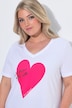 T-Shirt, Komfort Fit, rotes Herz, Halbarm