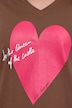 T-shirt, coupe Comfort Fit, cœur rouge, manches mi-hauteur