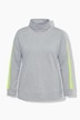 Sweatshirt, oversized, Ärmelstreifen, Neon