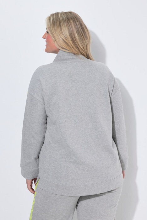 Sweatshirt, oversized, Ärmelstreifen, Neon