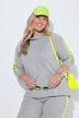 Sweatshirt, oversized, Ärmelstreifen, Neon