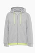 Sweatjacke, oversized, Kapuze, Neon