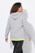 Sweatjacke, oversized, Kapuze, Neon
