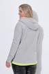 Sweatjacke, oversized, Kapuze, Neon