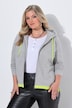 Sweatjacke, oversized, Kapuze, Neon