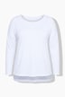 Longsleeve, A-Linie, Chiffonsaum