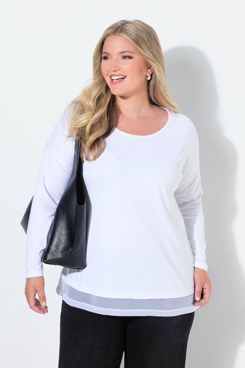 Longsleeve, A-lijn, zoom van chiffon