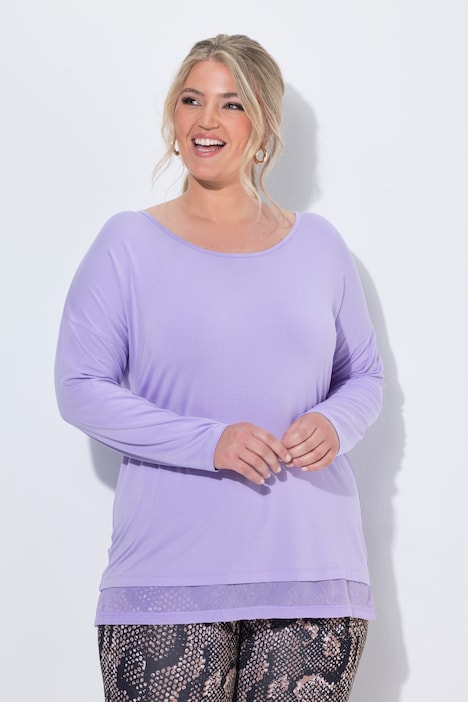 Longsleeve, A-lijn, zoom van chiffon
