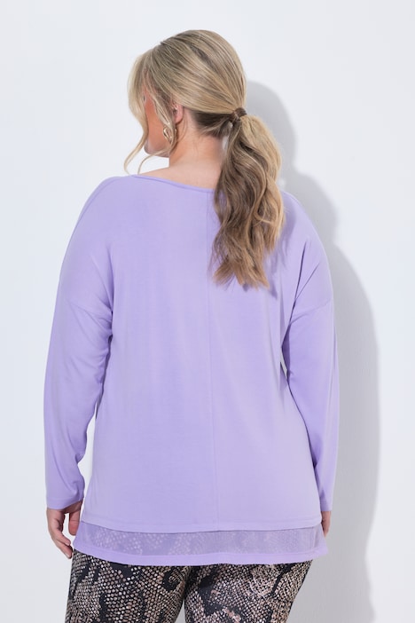 Longsleeve, A-lijn, zoom van chiffon