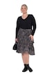Midi-Rock, A-Linie, Chiffon, Schlange, Gltzerstreifen