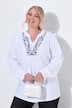 Longsleeve, A-Linie, Tunika-Ausschnitt, Spitzendruck