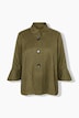 Jacke, Wellen-Design, A-Linie, Stehkragen, 3/4-Arm