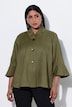 Jacke, Wellen-Design, A-Linie, Stehkragen, 3/4-Arm