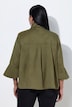 Jacke, Wellen-Design, A-Linie, Stehkragen, 3/4-Arm