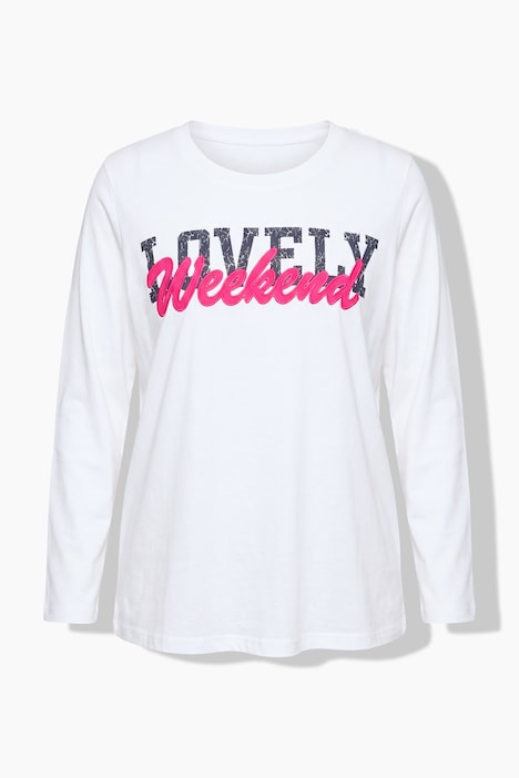 T-shirt Lovely Weekend, décolleté rond et manches longues