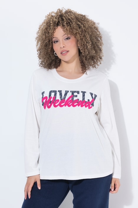 T-shirt Lovely Weekend, décolleté rond et manches longues