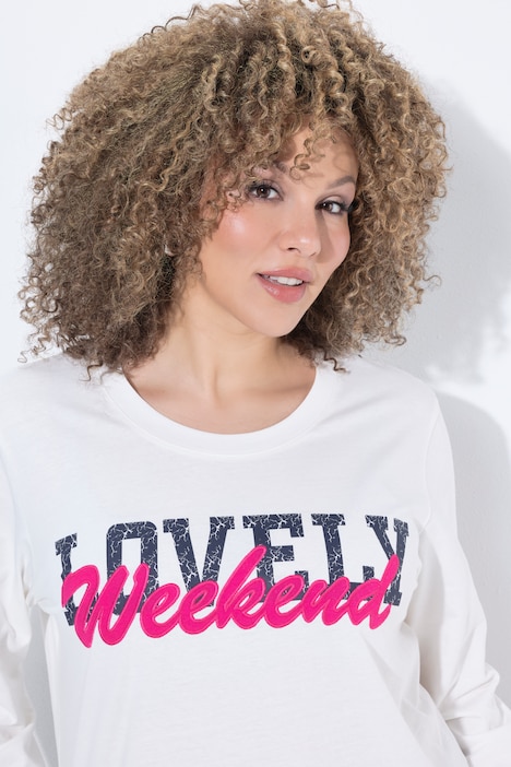 T-shirt Lovely Weekend, décolleté rond et manches longues