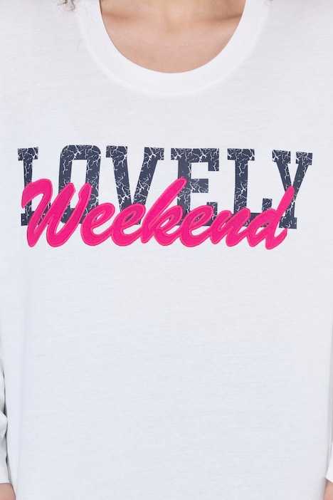 T-shirt Lovely Weekend, décolleté rond et manches longues