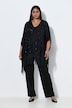 Chiffon-Jacke, Stickerei, Fransensaum, offene Form